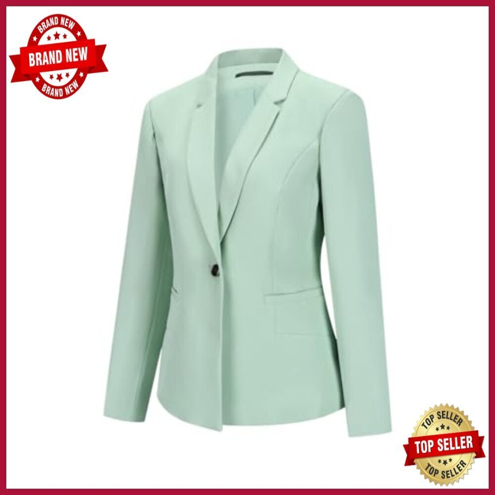Women's Business Casual Suit Set Long Sleeve Blazer Pants Slim Fit - Picture 3 of 7